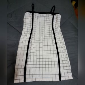Clueless mini style black and white fitted dress